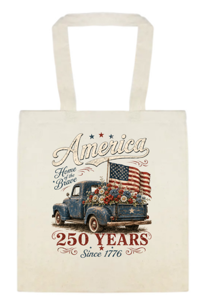 Vintage Pickup & Flag